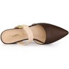 Allegra K Women's Instep Strap Pointed Toe Chunky Heel Dress Mules Pumps - 4 of 4