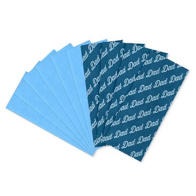 Light Blue and Navy Blue Dad Patterned Tissue Paper for Father's Day 10ct - 20"x20"
