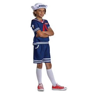 Disguise Boys' Stranger Things Steve Harrington Scoops Ahoy Uniform Classic Costume Costume - Size 10-12 - Blue - 1 of 1