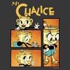 Girl's The Cuphead Show! Ms. Chalice Sketches Graphic Tee Tahiti Blue Large  