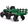 Kids Ride On Tractor with Trailer, 12V Electric Ride On Car for Kids, Dual 40W Motors, LED Headlights, USB/MP3, Battery Powered Outdoor for 3+ - 4 of 4
