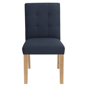 Tufted Dining Chair Navy Linen - Skyline Furniture, Blue Linen
