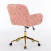 NicBex Upholstered Office Chair with Adjustable Height Modern Rotatable Computer Chair Vanity Chair with Golden Base for Office, Study, Bedroom - 3 of 4