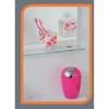Evideco French Home Goods Pink Mini Trash Can for Countertop 0.5 Liter -0.3 Gal Chrome Lid - 2 of 3