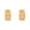 Steeltime Ladies stainless steel diamond cut huggie earrings. Color Options: Silver, Gold - 2 of 4