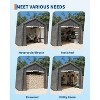 Acekool 7x15FT Outdoor Portable Storage Shed, Roll-Up Door, Heavy-Duty Waterproof PE Tarp, UV-Resistant Shelter for Tools, Garden, Motorcycles, Gray - 4 of 4