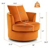 Costway Modern 360° Swivel Barrel Chair Accent Round Club Chair No Assembly Lint - 4 of 4