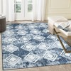 Washable Modern Geometric Grid Rug Non Slip Low Pile Rug Soft Contemporary Throw Floor Cover Foldable Indoor Carpet for Living Room Bedroom - 4 of 4