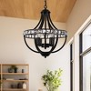DORESshop 4-Light Black Crystal Candlestick Chandelier, Hardwired for Living Room - 2 of 4