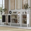 FUFU&GAGA White Wooden Accent Storage Cabinet Sideboard Dresser - 4 of 4