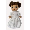 Doll Clothes Superstore Lace Trim Christening Dress With Hat Fits Baby Alive And Little Baby Dolls - 3 of 4