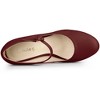 Allegra K Women's Round Toe Platform Ankle Strap Chunky Heel Pumps - 4 of 4