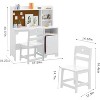 Kids Study Desk and Chair Set with Bookshelf & Storage Organizer - 4 of 4