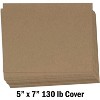 Hamilco Brown Kraft Cardstock Thick Paper Cards 5x7 Blank Card Stock Heavy Weight 130 lb Cover - 50 Pack - 2 of 4