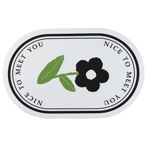 Unique Bargains Home Decor Floral Non-Slip Absorbent Washable Bath Mat 1 Pc - 1 of 4