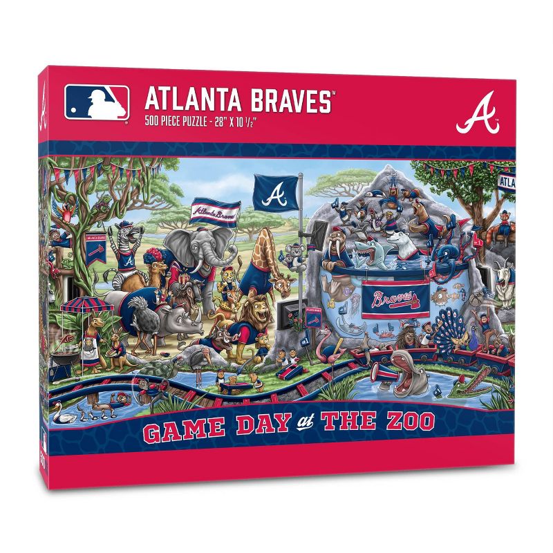MLB Atlanta Braves Game Day at the Zoo Jigsaw Puzzle - 500pc, 1 of 4