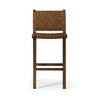 HomeRoots 30" Brown Faux Leather and Solid Wood Bar Height Bar Chair - 4 of 4