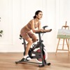 VEVOR Exercise Bike, Adjustable Stationary Bike, Indoor Cycling Bike for Home Cardio, Workout Bike with Silent Belt Drive, Black&Orange - 2 of 4
