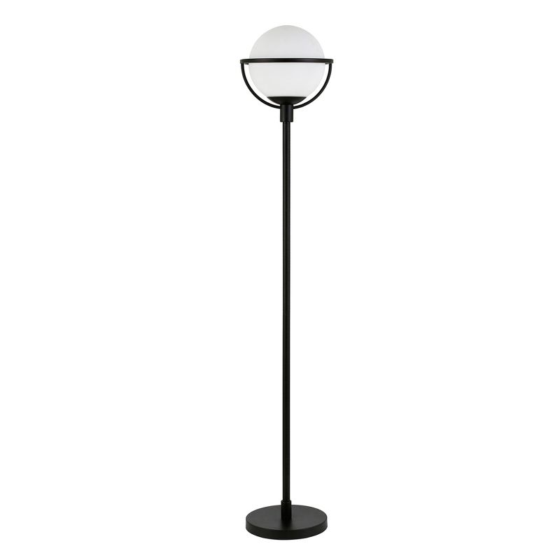 Hampton & Thyme Globe and Stem Floor Lamp with Glass Shade, 1 of 12