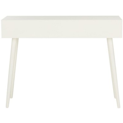 Elegant Transitional White Mirrored 3-Drawer Console Table