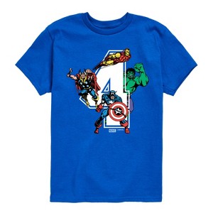 Boys' - Marvel - Avengers Birthday 4 Short Sleeve Graphic T-Shirt - 1 of 4