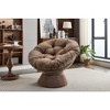 CAVINAS Oversized Swivel Accent Chair, 360-degree Swivel Barrel Chair, Upholstered Swivel Chair, Papasan Chair for Living Room Bedroom - 4 of 4