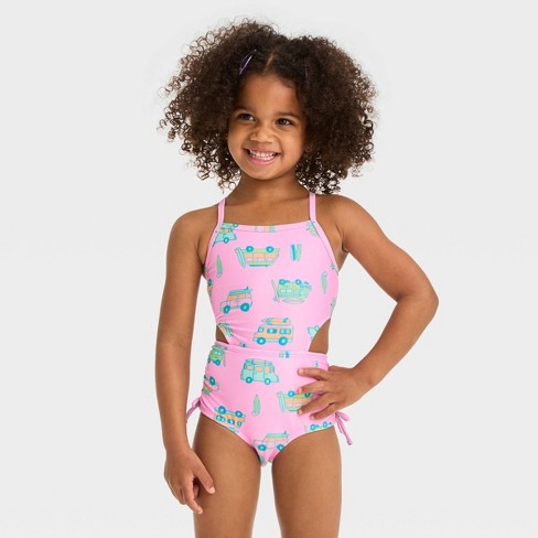 Toddler Girls' Cut Out One Piece Swimsuit - Cat & Jack™ Purple 4T