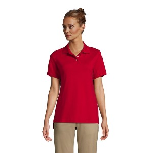 Lands' End School Uniform Women's Short Sleeve Interlock Polo Shirt - 1 of 4