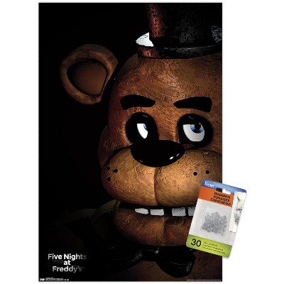 Five Nights at Freddy's - Quad Wall Poster with Push Pins, 22.375