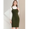 INSPIRE CHIC Women's Classic Button Decor Slim Fit Sleeveless Tie Waist Pinafore Overall Dress - 2 of 4