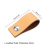 Unique Bargains Leather Dresser Drawer Door Cabinet Knobs and Pulls 2.5"x1.1" 2 Pcs - 2 of 4