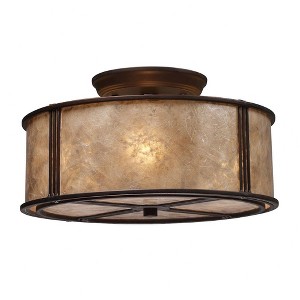 Elk Home Barringer 3 - Light Semi-Flush Mount in  Aged Bronze - 1 of 3