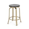 2pcs Modern Industrial Swivel Function Counterstools with Faux Wood for Kitchen Counters-Christopher Knight Home - 4 of 4