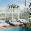 SpassWay 72"H 47"W Outdoor Metal Garden Trellis Privacy Screen Lattice Panel Indoor Room Divider - 2 of 4