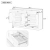 Bella Depot 59.1'' Farmhouse Sideboard Buffet with Drawers and Doors Adjustable Shelf and Open Storage - 3 of 4