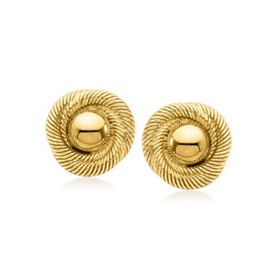 Ross-Simons Italian 18kt Gold Over Sterling Knot Earrings