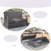 VisioGear Versatile Outdoor Loveseat with 4 Seats and a table, Patio Furniture Set for Lawn Garden Porch, Dark Grey, 23.6"*38"*57.1" - 4 of 4