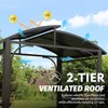 Cuschoice Grill Canopy for Outdoor Grill w/Double Galvanized Steel Roof and 2 Side Shelves, BBQ Gazebo Grill Tent for Patio Garden Backyard - 4 of 4