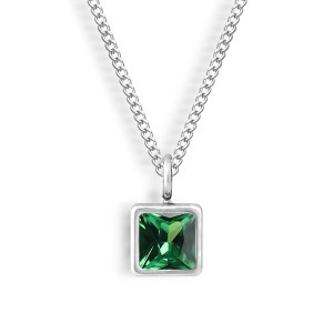 EVRY JEWELS WATERPROOF Gold or Silver Plated Faye Birthstone Necklace - 1 of 2