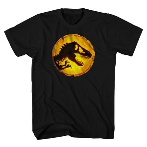 Jurassic World Men's Dominion Glowing Dinosaur Adult  Short Sleeve T-Shirt - 1 of 4