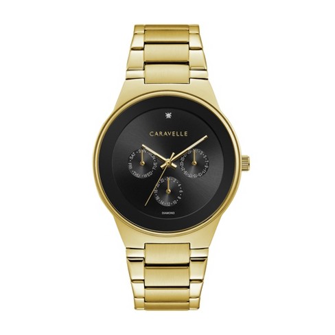 Caravelle men's watch face. newest Gold hands and number indicators. Sold as is