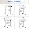15.74" Mobile Standing Desk, Height-Adjustable Sit-Stand Desk with Tilt Desktop, Portable Standing Computer Desk for Small Home Office Space - 3 of 4