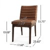 GDFStudio Elisson Mid Century Modern Channel Stitch Dining Chairs (Set of 2) - image 3 of 4