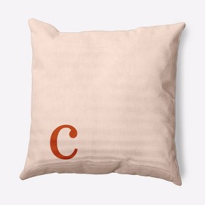 16"x16" Modern Monogram 'c' Square Throw Pillow - e by design - 1 of 3