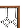 Olivia & May Set of 2 Metal Geometric Wire Cutout Wall Decors: Beaded, Brown Wood Frames, Vertical Display - 4 of 4