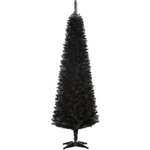 TopComfy Christmas Tree Stands Artificial Christmas Tree with Realistic Branches Christmas Interior Decor for Living Room, Black, 31.52"*7.49"*7.49" - 1 of 4
