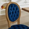 HDZNVF Set of 2 French Style Solid Wood Frame Antique Painting Dining Chairs - 2 of 4
