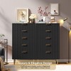5-Drawer Dresser, 48" Wooden Chest with Deep Storage Drawers & Wide Fluted Top for Bedroom, Living Room, Hallway & Kids Room - 4 of 4