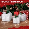 Lighted Gift Boxes Set of 3, Pre-lit Nestable Glitter Present Boxes Ornament for Christmas Outdoor Indoor Decorations Lighted Holiday Displa - 4 of 4