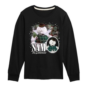 Boys' - Rudolph - Sam The Snowman Bootleg Long Sleeve Graphic T-Shirt - 1 of 3